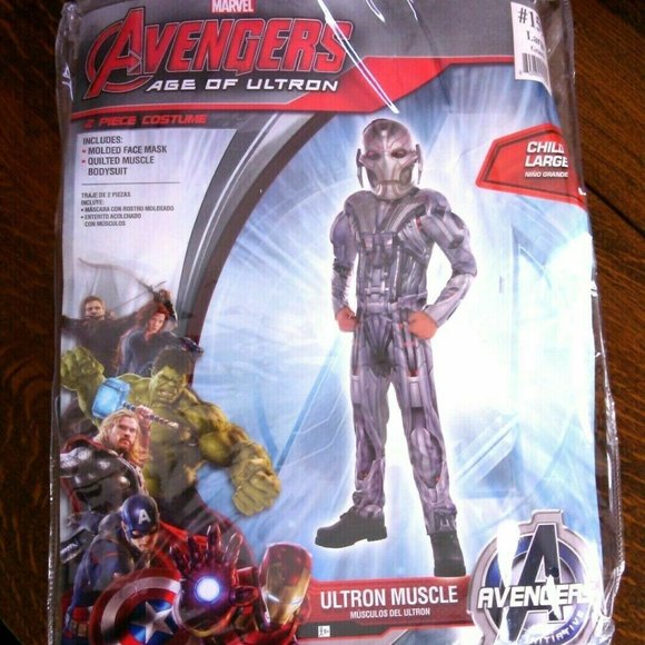 Marvel Avengers Bodysuit & Mask Muscle Age of Ultron Kids Christmas Size 12-14 - Picture 7 of 16